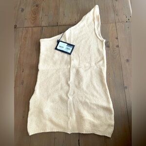 Prada off shoulder cashmere cream cardigan NWT